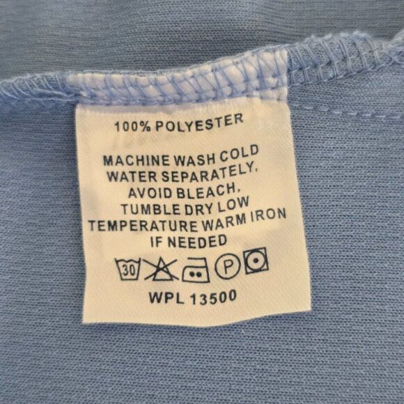 Blue Generation Women Polo Shirt Sz L Textured Blue Mesh Gulf Stream Golf Logo - Picture 11 of 11